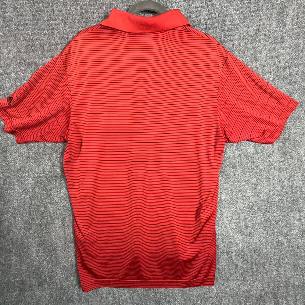 Adidas Pinehurst 1895 US Open 2014 Golf Polo Shirt Mens Large Red Black Striped - Picture 2 of 13
